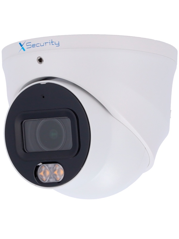 X-Security Câmara IP Turret Wizcolor - 4 Megapíxel (2688x1520) | Sensor 1/1.8" F1.0 - Lente 2.8mm / LED branco 50m - WDR 120dB | Microfone embutido - WizSense, com classificação de pessoas e veículos - MicroSD 256GB | IP67