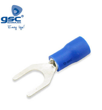 000303604 - 8433373036048 Saco 50u Terminal de garfo isolado 5,3/2,5 mm Azul