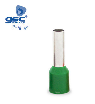 000303646 - 8433373036468 Saco de 50u de ponteiras ocas isoladas seção 6mm Verde