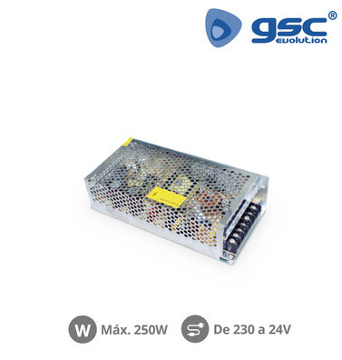 001504579 - 8433373045798 Fonte de alimentação de fita LED 24V 250W