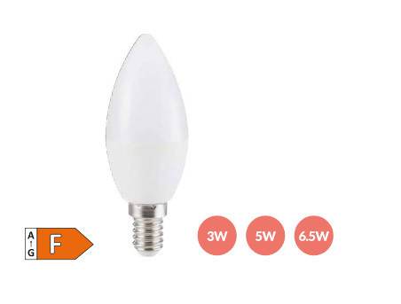 200695017 - 8433373056541 Candeeiro de vela LED 5W E14 6000K