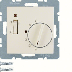 20318982 - S.1/B.x - termóst. 24V c/ ON/OFF, creme HAGER EAN:4011334309819
