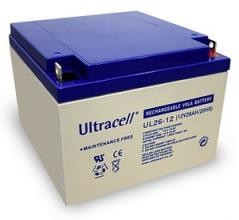 Bateria Chumbo 12V 26Ah (175x166x125mm) - Ultracell