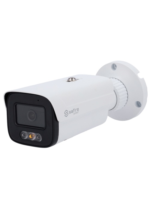 Cártido Elegante - Cámara IP Bala E1 Inteligencia Artificial - Resolución 8 Megapíxel (3840x2160) - Lente 2.8 mm | Audio IN | IR e luz blanco 50m - IA: Clasificación de humano e vehículo - Impermeabilización IP67 | Papa (IEEE802.3af) | P2P