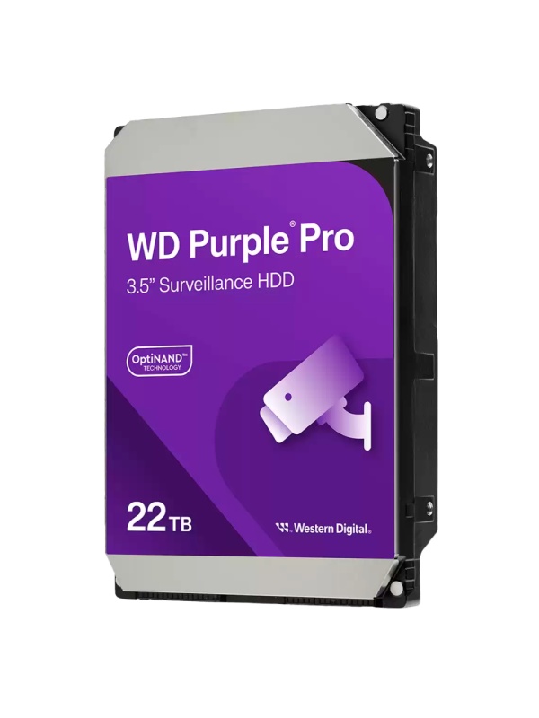 Disque dur numérique occidental - Capacité 22 TB - SATA Interplay 6 Go / S - Modèle WD221PURP - spécial pour les vidéastes - lâche ou installé sur DVR