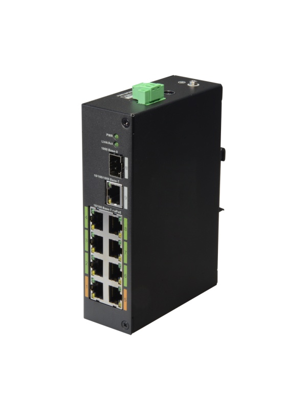 EPOE X -Security Switch - 8 POE + 1 UPLINK RJ45 + 1 SFP - Speed 10/100 Mbps - Power 60 W PER HEARING - Total Maximum Power 120 W - IEEE802.3AT (POE) / AF (POE +)