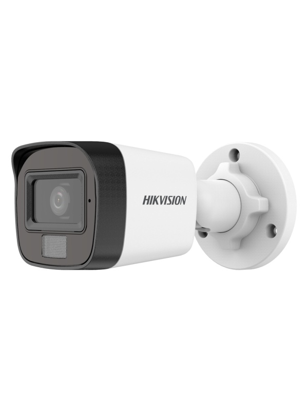 Hikvision Câmara Bullet 4en1 Gama Value - 3K (2960x1665) CMOS - Lente 2.8 mm - Dual light: Smart IR 30 m, luz branca 20 m - Áudio sobre cabo coaxial | Microfone embutido - Impermeável IP67 | Metal
