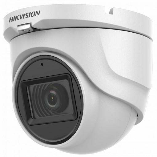 Hikvision - Câmara Dome 4en1 Gama CORE - Resolução 1080p, CMOS de alto desempenho - Lente 2.8 mm | Alcance IR 30 m - Áudio sobre cabo coaxial | Microfone embutido - Impermeável IP67