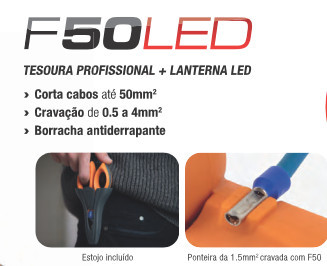 HU000746 - Tesoura Profissional F50 LED