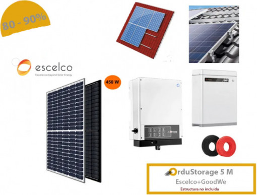 Kit Autoconsumo fotovoltaico 5 kw Monofásico com baterias