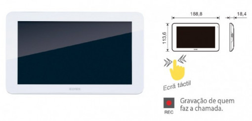 Monitor 7'' alta-voz touch screen - K40937