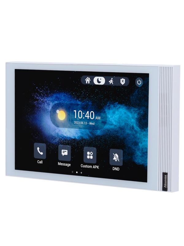 Monitor Android 12.0 para vídeo porteiro - Ecrã IPS de 8" - Áudio bidireccional Crystal Clear | Easy UI - TCP/IP, PoE, SIP standard - Manutenção na nuvem | APPs de terceiros - Ligação de monitor e placas via Cloud