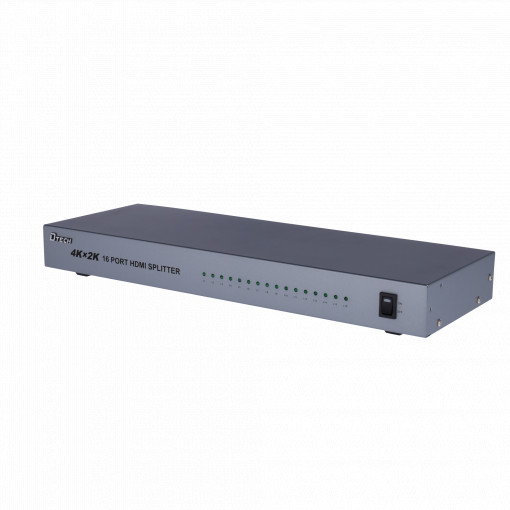 Multiplicador de sinal HDMI - 1 entrada HDMI - 16 saídas HDMI - Até 4K*2 - Cumprimentos máximo de saída25 m - Alimentação DC 5 V