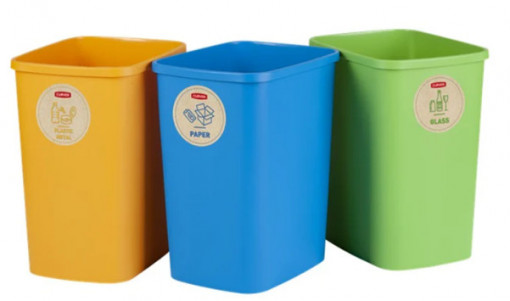Paquete de 3 cubos de reciclaje Ecobina 25L