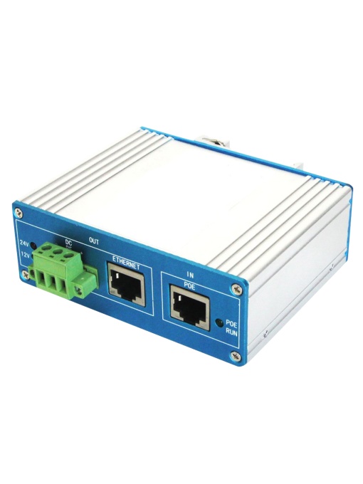 PoE Splitter - Para câmaras IP sem PoE - Entrada RJ45 (PoE) / Saída RJ45 e jack - Velocidad10/100/1000Mbps - Potência máxima 60 W / DC 12 V / 2A - PoE IEEE802.3af/PoE IEEE802.3at/PoE IEEE802.3bt