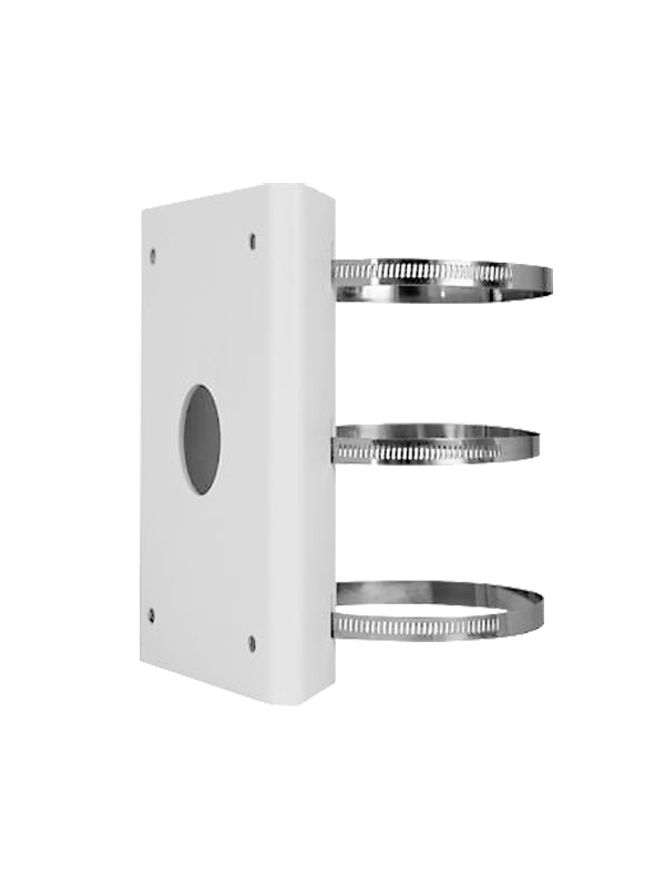POST SUPPORT - For PTZ UNIVIEW Chambers - Apt for Outdoor Use - Diameter 67 ~ 127 mm - White color - Cable Passer