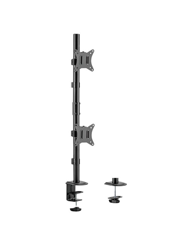 Poste para monitor - Instalação em mesa - Carga máxima 9Kg - Inclinação -45º +45º - VESA 75x75 - VESA 100x100mm
