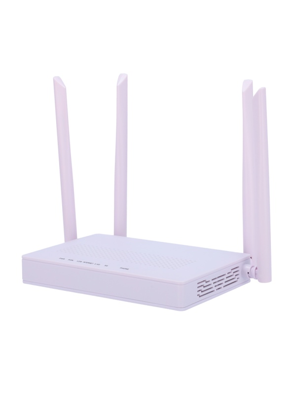 Router Wi-Fi ONT de marca branca 5 AC1300 - 4 Portas LAN RJ45 10/100Mbps - 1 Porta LAN/WAN RJ45 10/100/1000Mbps - 802.11ac 2x2 de banda dupla 2.4 e 5GHz - Controlos parentais, Rede de convidados, EasyMesh - Concebido para criar uma rede Mesh completa