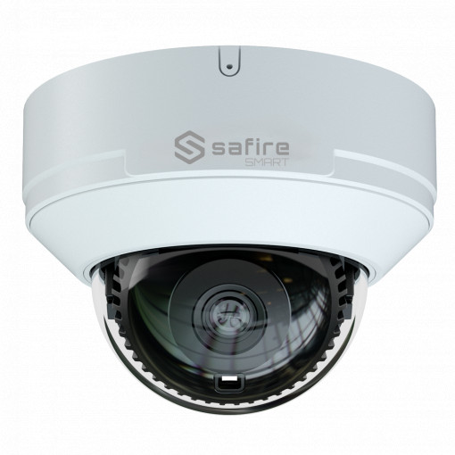 Safire Smart - Câmara Dome IP gama I1 AI Avançado - Resolução 4 Megapixel (2592x1520) - Lente 2.8 mm | Áudio e Alarmes | IR 30m - IA avançada:Perímetro, Facial, Contagem, Metadados - Impermeabilização IP67 &amp; IK10 | PoE (IEEE802.3af)