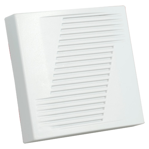 Sirene para interior cablada - Certificado de grau 3 - Pressão sonora máxima 110 dBA - Tamper frontal e traseiro de parede - Frontal personalizável - 115 (Al) x 115 (Lg) x 32 (Fd) mm