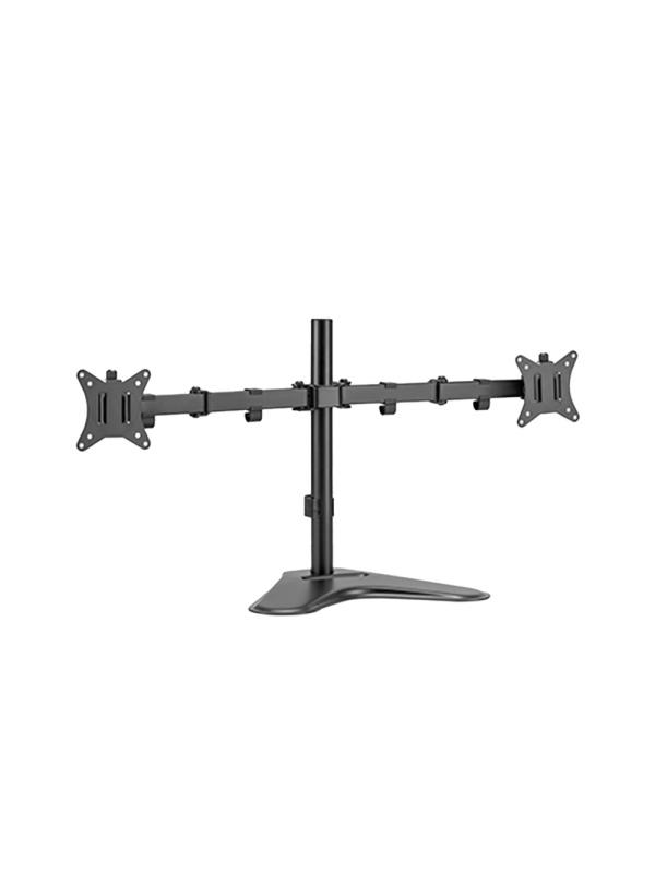 Suporte para monitor duplo - Instalação em mesa - Carga máxima 9Kg - Inclinação -45º +45º - VESA 75x75 - VESA 100x100mm