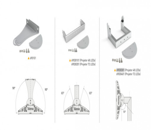 Suportes Projectores MAXI Suporte em cruzeta p' Projector MAXI 72 Galvanizado TELEVES