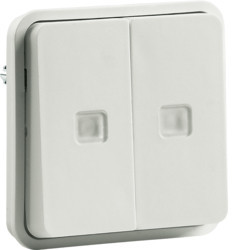 WNA045B - cubyko - Bot.invers. duplo c/sinalz, brc HAGER EAN:3250617175456