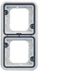 WNA408B - cubyko - Quadro x2 vertical, branco HAGER EAN:3250617175487