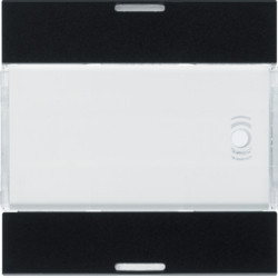 WXE312N - Tecla x2 gallery KNX com LED, preto HAGER EAN:3250618500189