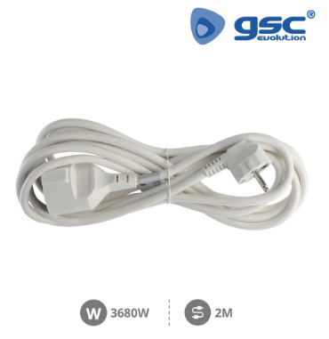 000100040 - 8436021940407 Suco extensão (3x1.5mm) 2M Branco
