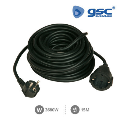 000100050 - 8436021940506Extensão Sucko (3x1,5mm) 15M Preto