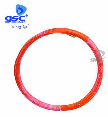 000601068 - 8433373010680Guia de cabo fibra de vidro + metal 4mm 20M Laranja