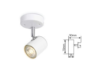 001905355 - 8433373053557Projetor de teto simples GU10 branco
