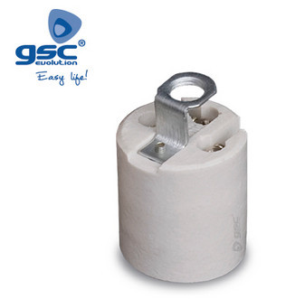 002200286 - 8436021942869Porta-lâmpada em cerâmica E27 Branco