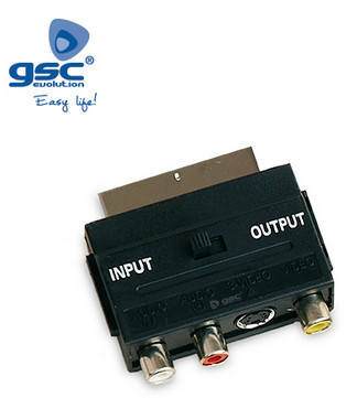002600920 - 8436021949202Adapt.AV/S-VHS Euro M a3RCA H+Int IN/OUT