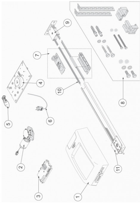 6TOPAC - Kit de acessórios para instalação de motor para TOP603H-903H