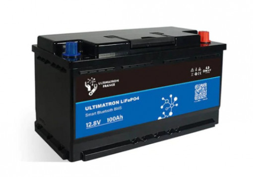 Bateria de Lítio 12V 100Ah (355x175x188 mm) - Ultimatron ULS-12V-100AH - LIFEPO4