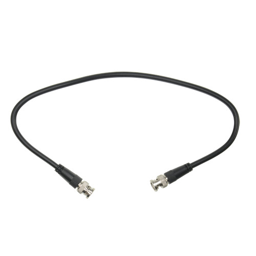 Cabo coaxial preparado - BNC macho a BNC macho - Coaxial RG59 - Comprimento 0,5 m - Para conexão de Balun fêmea ao DVR - Construção robusta