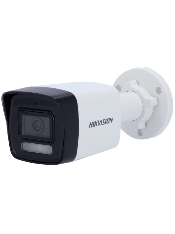 Câmara Bullet IP Hikvision gama Value - Resolução 2 MP (1920x1080) MP [%VAR%] - Lente 4 mm - Luz híbrida 30 m | DWDR - Detecção de movimento 2.0 - Microfone incorporado | PoE | IP67
