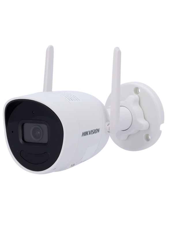 Câmara Bullet IP Hikvision gama VALUE - Resolução 4 Mpx (2560x1440) - Lente 2.8 mm - IV alcance 30 m | WDR 120 dB - Microfone e altifalante incorporados IP67 | MicroSD - Wi-Fi IEEE802.11b/g/n | 2 antenas