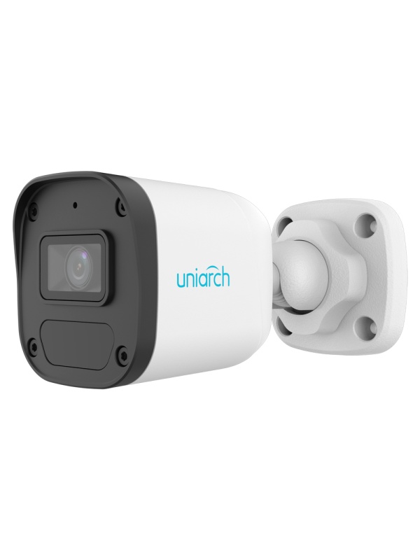 Câmara Bullet IP Uniview-Uniarch - 2 MP | Lente 2.8 mm - IV 30 m | DWRD - Detecção do corpo humano - PoE | IP67 - Microfone integrado