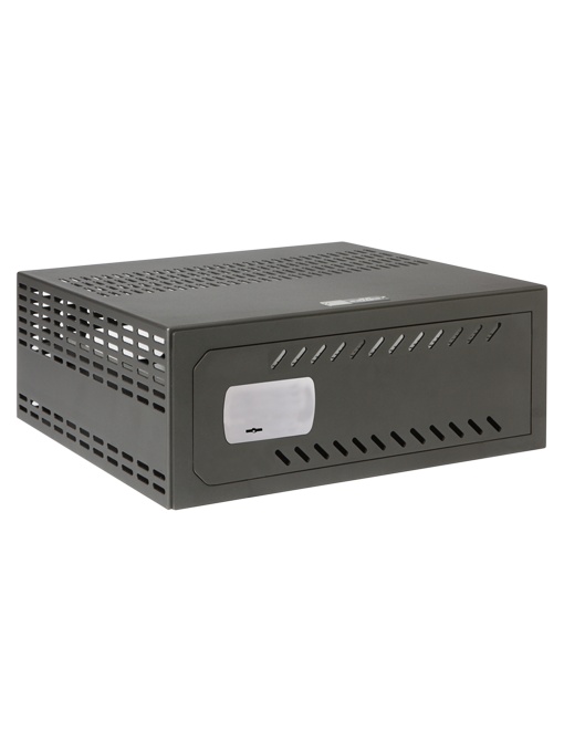 CCTV -specific DVR Vault - For 1U Rack DVR - Mechanical Lock - With Ventilation and Cable Guarrisons - Quality and Resistance