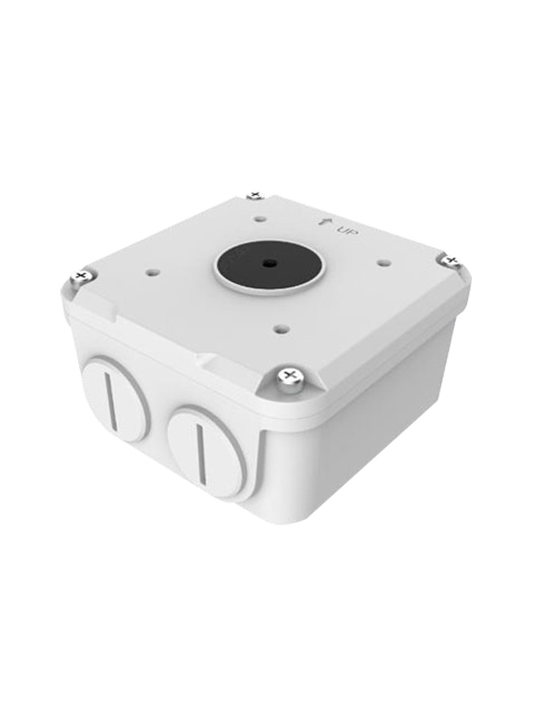 Connection Box - For Bullet Chambers - Apt for Outdoor Use - Ceiling or Wall Installation - White Color - Cable Passer