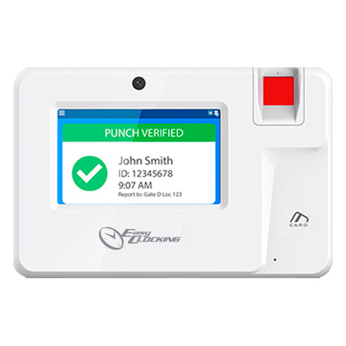 Controlo de Presença - Impressões, EM RFID e teclado - 1.000 gravações / 10.000 impressões digitais - Wi-Fi, TCP/IP, USB e Wiegand - Sensor de impressão digital óptico - Software na nuvem Easyclocking no inc