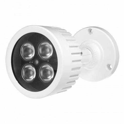 Foco infravermelho de alcance 50m - Iluminação por LEDs - 60° de abertura - 3 leds Ø10 - Inclui célula de foto-controlo - 100 x 95 x 90 mm