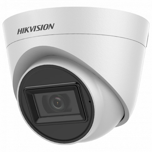 Hikvision - Cámara Domo 4en1 Gama Value - Resolución 5 Megapíxel (2560x1944) - Lente 3.6 mm | Smart IR alcance 40 m - Audio sobre coaxial | Micrófono integrado - Impermeable IP67