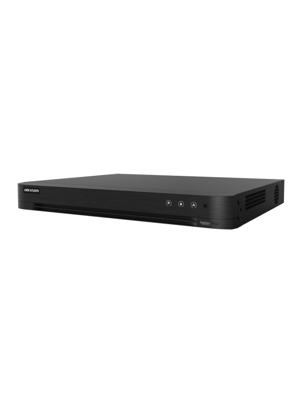 Hikvision DVR 5n1 - 8 CH HDTVI / HDCVI / AHD / CVBS - Até 16 canais IP - Saída HDMI 4K e VGA - 4CH redução de falsos alarmes com base em IA - Compatível com 2 discos rígidos até 10TB | Alarmes