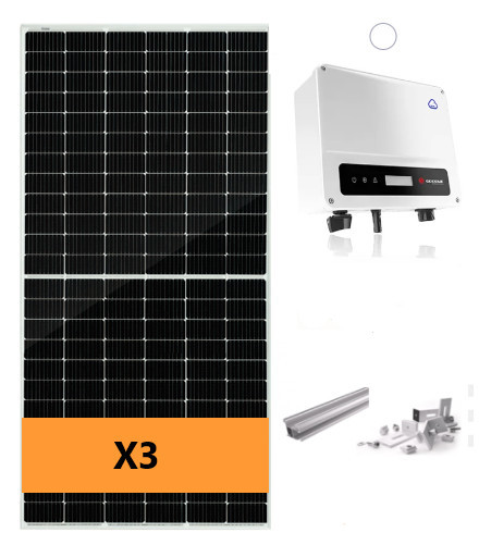 Kit Autoconsumo fotovoltaico 1125W Com inversor GoodWe WIFI
