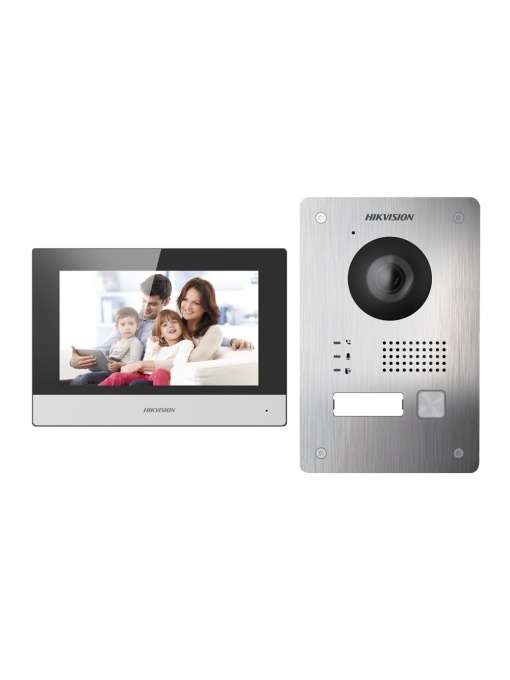 Kit de videoporteiro - Tecnologia 2 fios com TCP/IP e WiFi - Quadro e monitor | Permitir apenas 1 monitor - Firmware fácil de configurar sem rede - Aplicação móvel com P2P - Montagem em superfície ou embutida | IP65