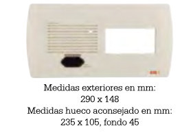 Marco central caja rectangular (blanco)